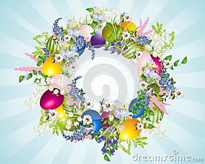 Easter wreath Stock Photo