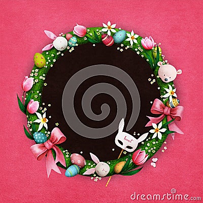 Easter wreath Stock Photo