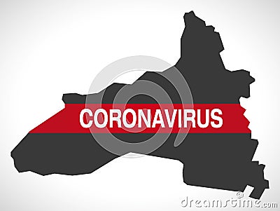 Eastern Anatolia TURKEY map with Coronavirus warning illustration Vector Illustration