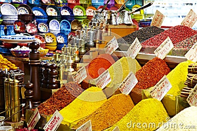 Eastern bazaar - spices, coffee Turks and hand Stock Photo