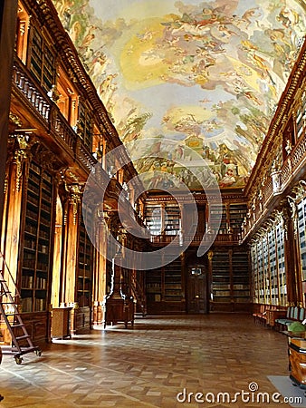 Eastern Europe Czech Republic Prague Baroque Style Klementinum library Editorial Stock Photo