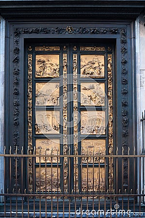 The Eastern Gate of the Baptistery .Gates of Paradise . Florence, Italy. Stock Photo