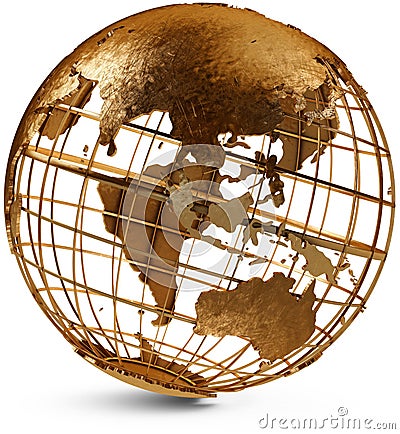 Eastern Hemisphere Globe Stock Photo