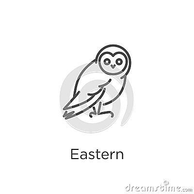 eastern icon vector from owl collection. Thin line eastern outline icon vector illustration. Outline, thin line eastern icon for Vector Illustration