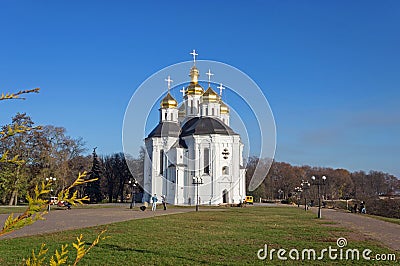 Eastern orthodox church in Chernihiv, Ukraine. Built in cossack baroque style Editorial Stock Photo