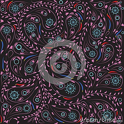 Eastern paisley pattern Vector Illustration