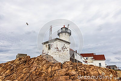 Eastern Point Lighthouse historic building in Gloucester, MA Stock Photo