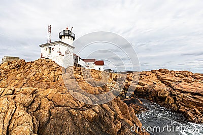 Eastern Point Lighthouse historic building in Gloucester, MA Stock Photo