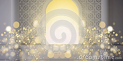 Abstract fruit background, pineappleEastern room, open window, sunlight and magic beams. 3D rendering Stock Photo