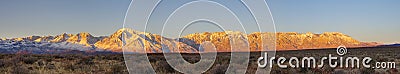 Eastern Sierra Sunrise Panorama Stock Photo