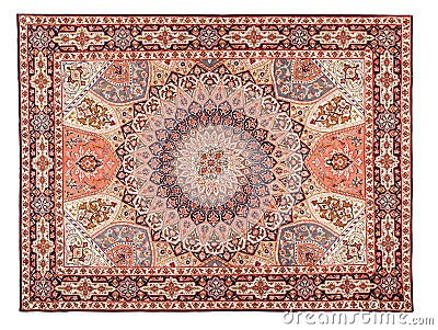 Eastern Silky Carpet. Classic Arabic Pattern Stock Photo