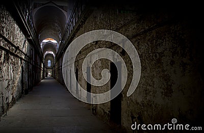 Eastern State Penitentiary cell Stock Photo