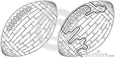 Easy ball maze Vector Illustration