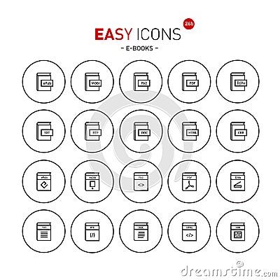 Easy icons 26b E-books Vector Illustration