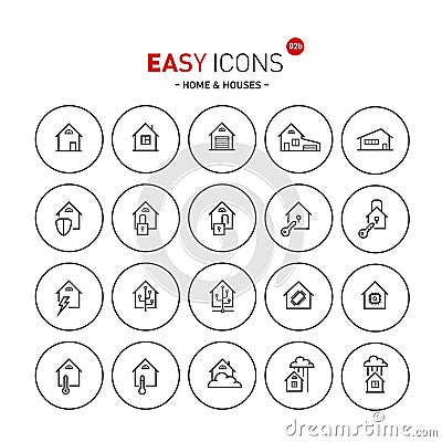 Easy icons 02b Home Vector Illustration