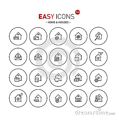 Easy icons 03b Home Vector Illustration