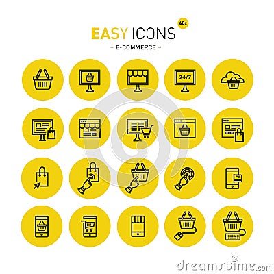 Easy icons 40c E-commerce Vector Illustration