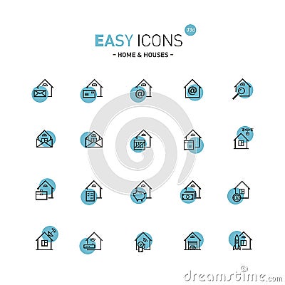 Easy icons 03d Home Vector Illustration