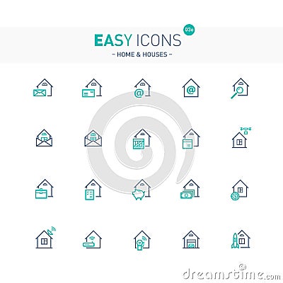 Easy icons 03e Home Vector Illustration