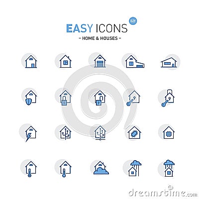 Easy icons 02f Home Vector Illustration