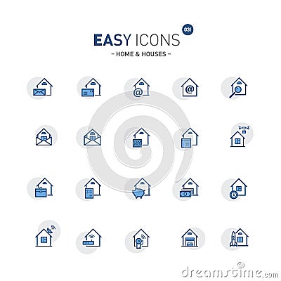 Easy icons 03f Home Vector Illustration