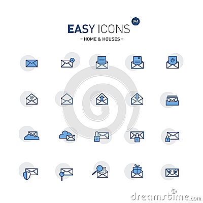 Easy icons 04f Mail Vector Illustration