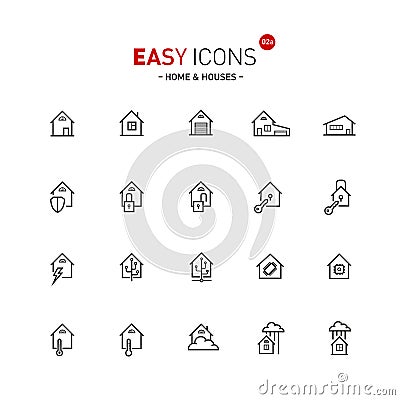 Easy icons 02 Home Vector Illustration