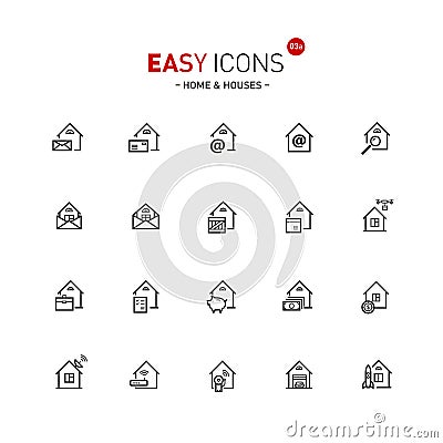 Easy icons 03a Home Vector Illustration