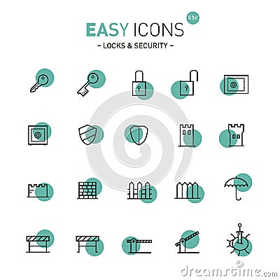 Easy icons 01a Security Vector Illustration