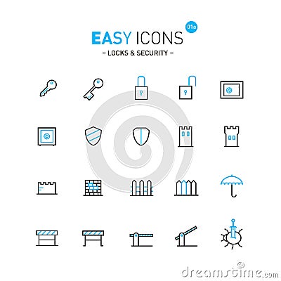 Easy icons 01a Security Vector Illustration