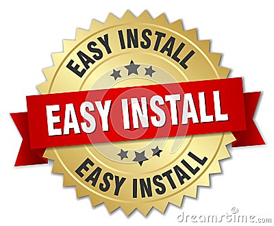 easy install badge Vector Illustration