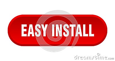 easy install button Vector Illustration