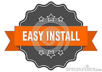 easy install label Vector Illustration