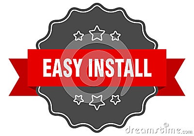 easy install label Vector Illustration