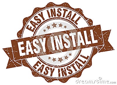 Easy install seal Vector Illustration