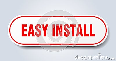 easy install sticker. Vector Illustration