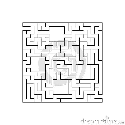 Easy maze. Game for kids. Puzzle for children. Labyrinth conundrum. Find the right path. Vector illustration Vector Illustration