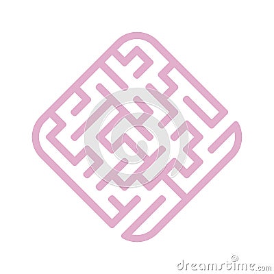 Easy maze. Game for kids. Puzzle for children. Labyrinth conundrum. Vector illustration Vector Illustration