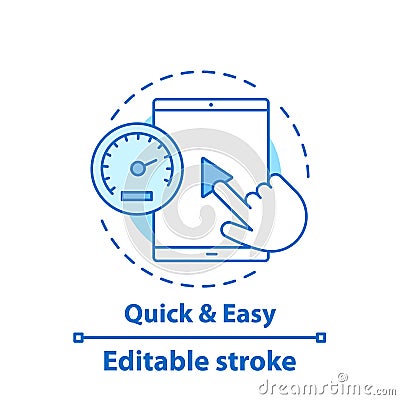 Easy and quick service concept icon Vector Illustration