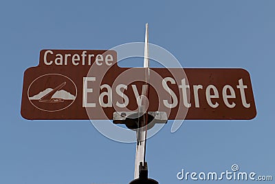 Easy Street Sign Stock Photo