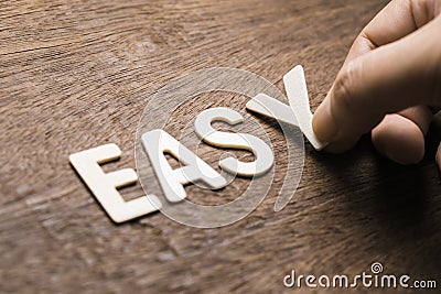 Easy Wood Letters Stock Photo