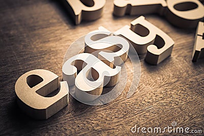 Easy Wood Word Stock Photo