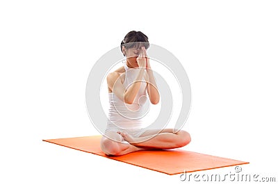 Easy yoga Pose Stock Photo