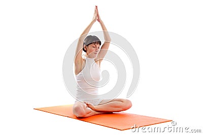 Easy yoga Pose Stock Photo