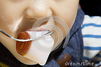 Eat jelly Stock Photo