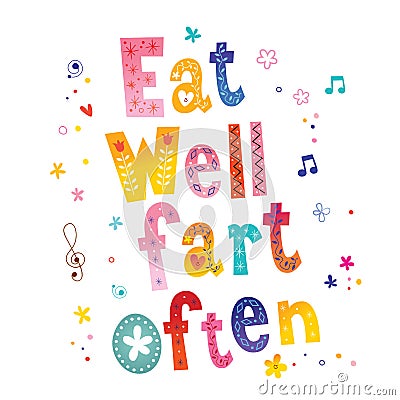 Eat well often Vector Illustration