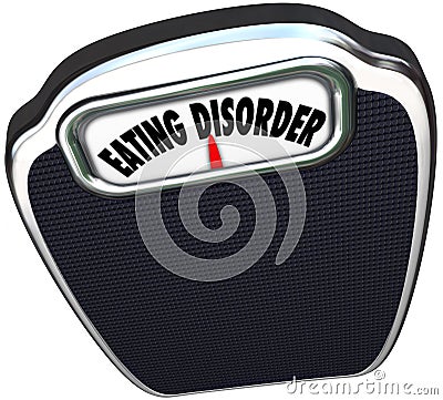 Eating Disorder Scale Words Anorexia Bulimia Health Issue Stock Photo