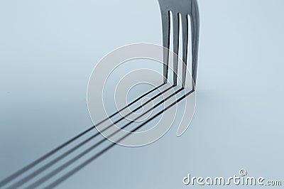 Eating fork on white background Stock Photo