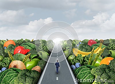 Eating Healthy Path Stock Photo