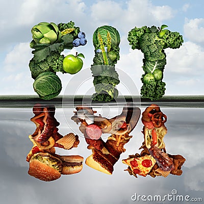 Eating Lifestyle Change Cartoon Illustration